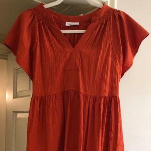 Calvin Kline flutter sleeve cocktail dress